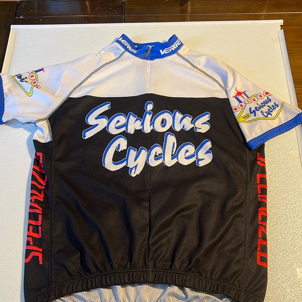 Verge Serious Cycles Cycling Biking Shirt sz L